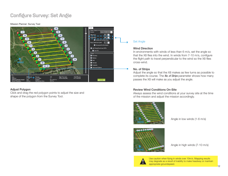 Configure survey: set angle | 3D Robotics X8-M User Manual | Page 13 / 40