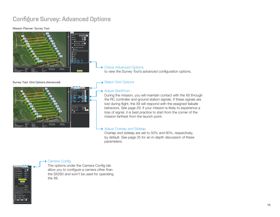 Configure survey: advanced options | 3D Robotics X8-M User Manual | Page 17 / 40