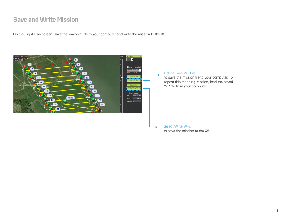 Save and write mission | 3D Robotics X8-M User Manual | Page 19 / 40