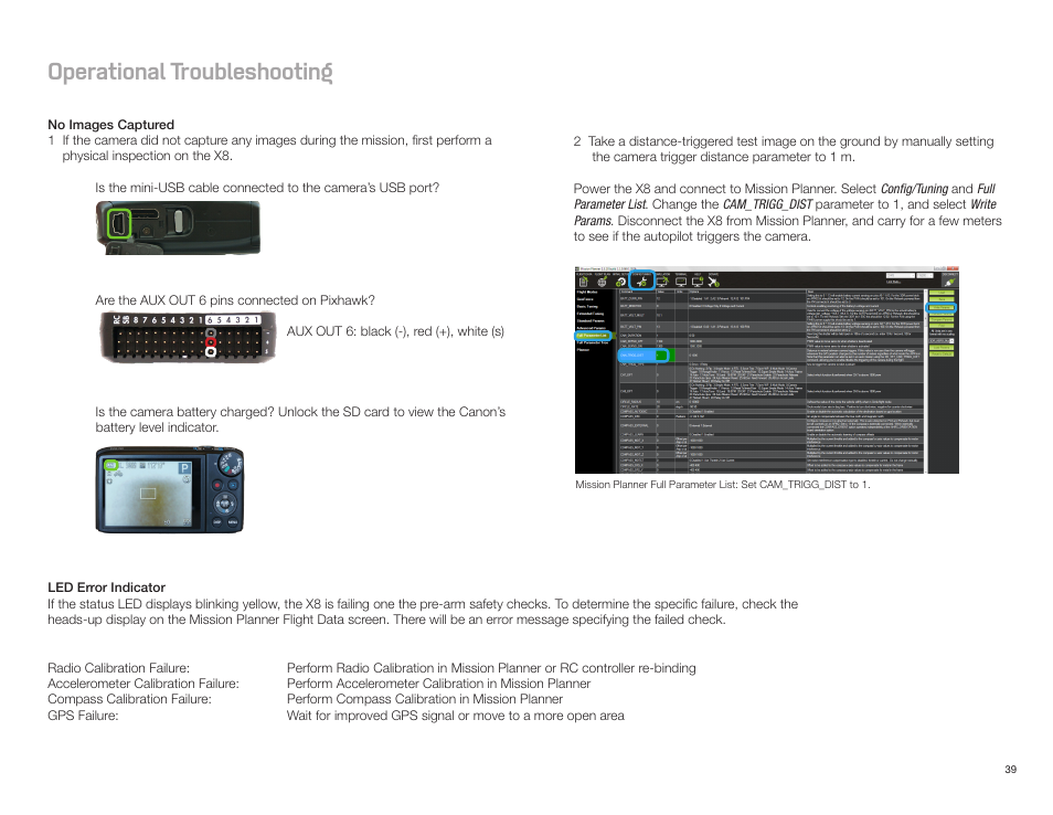 Operational troubleshooting | 3D Robotics X8-M User Manual | Page 40 / 40