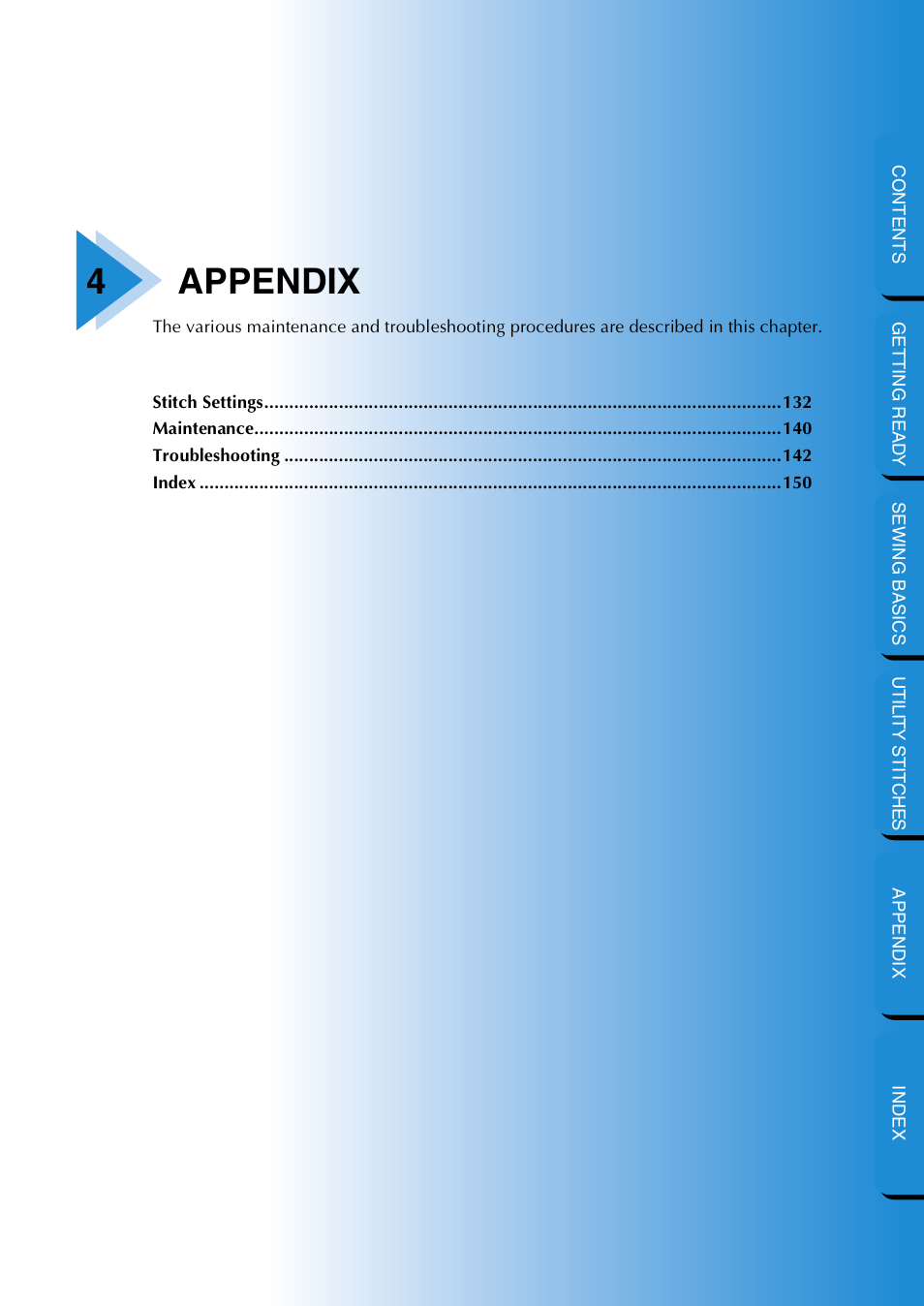 4 appendix, Appendix, 4appendix | Brother NX 600 User Manual | Page 137 / 159