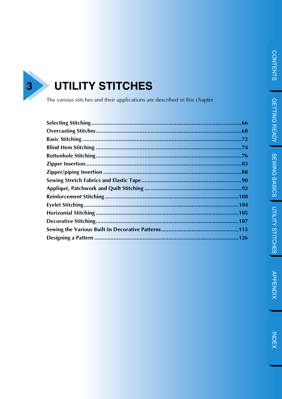 3 utility stitches, Utility stitches, 3utility stitches | Brother NX 600 User Manual | Page 71 / 159