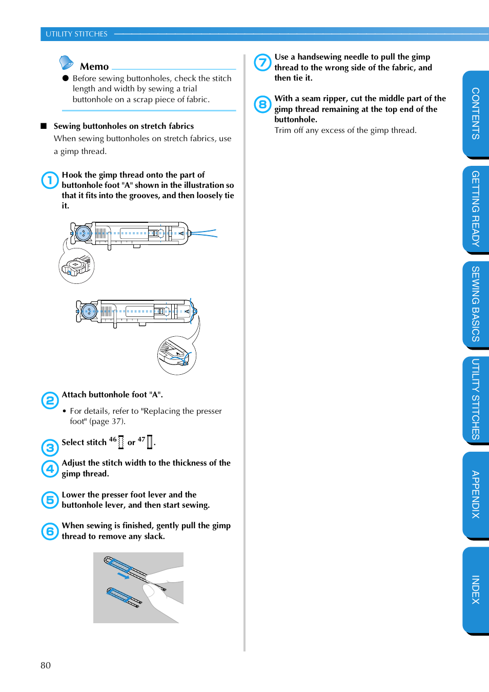 Brother NX 600 User Manual | Page 86 / 159