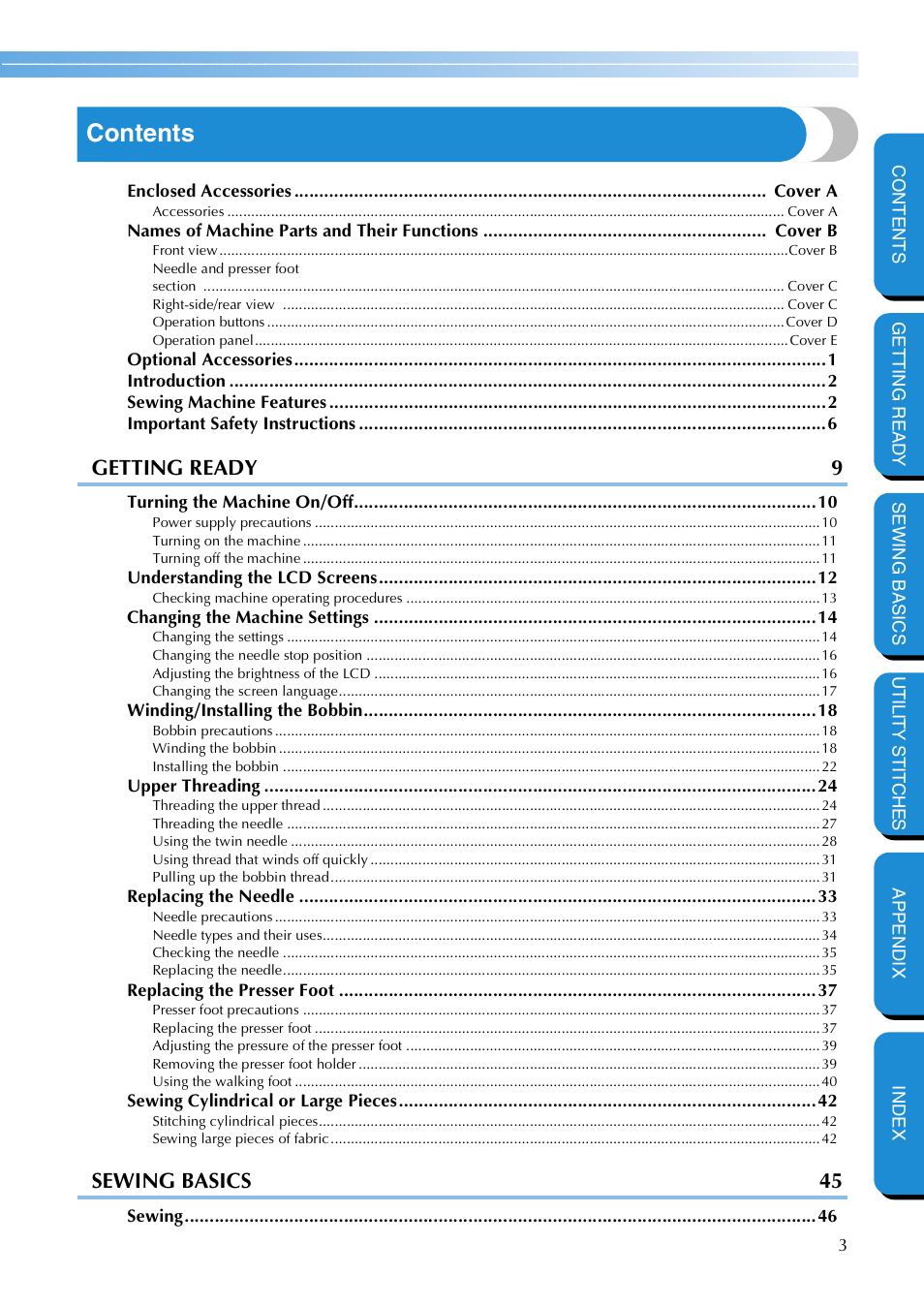 Brother NX 600 User Manual | Page 9 / 159