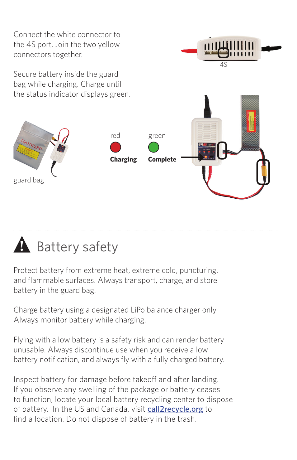 Battery safety | 3D Robotics RTF X8 User Manual | Page 3 / 8