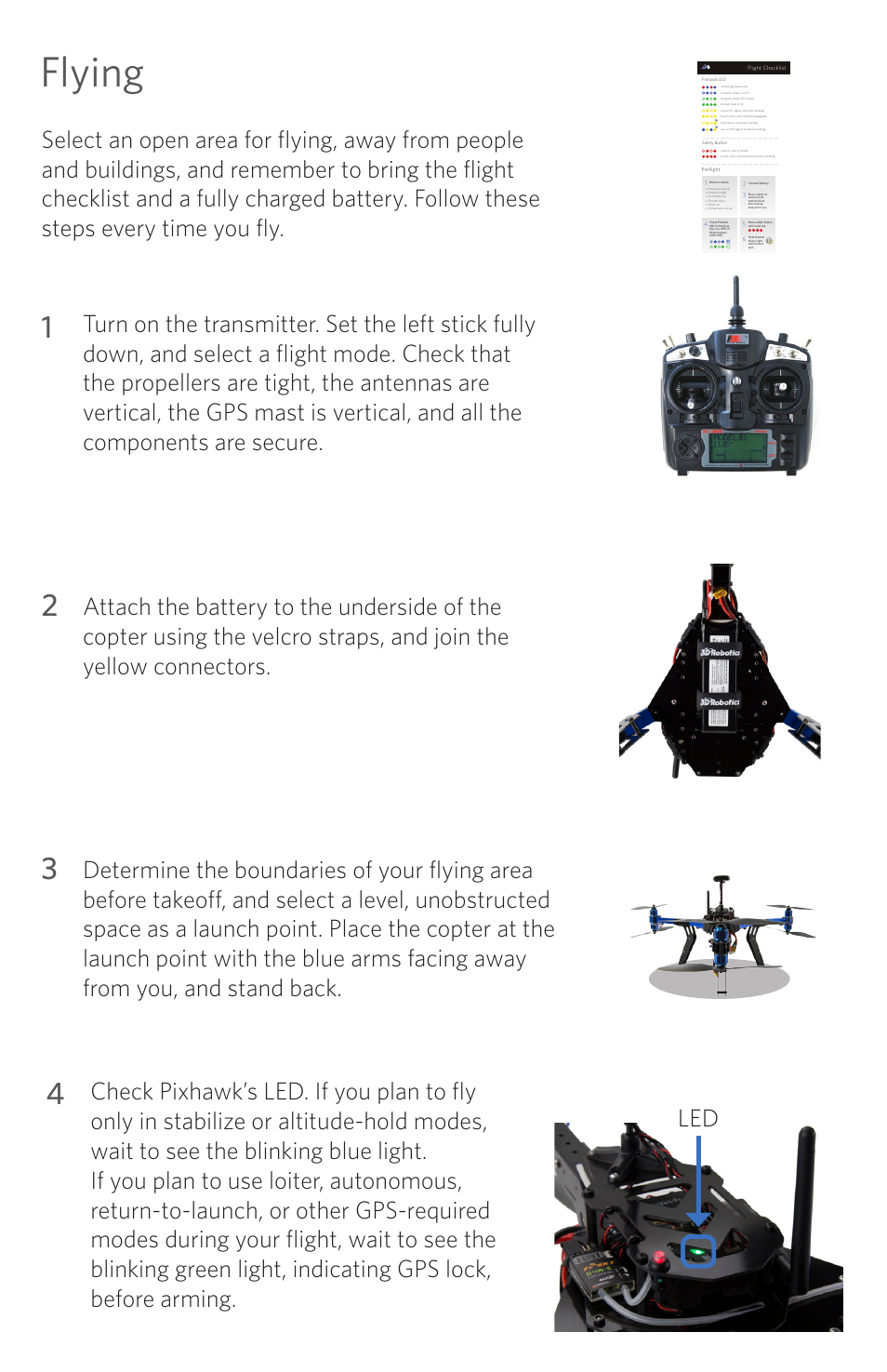 Flying | 3D Robotics RTF Y6 User Manual | Page 6 / 8