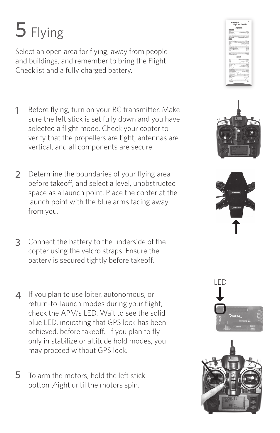 Flying | 3D Robotics X8 Ready-to-Fly 2013 User Manual | Page 6 / 8