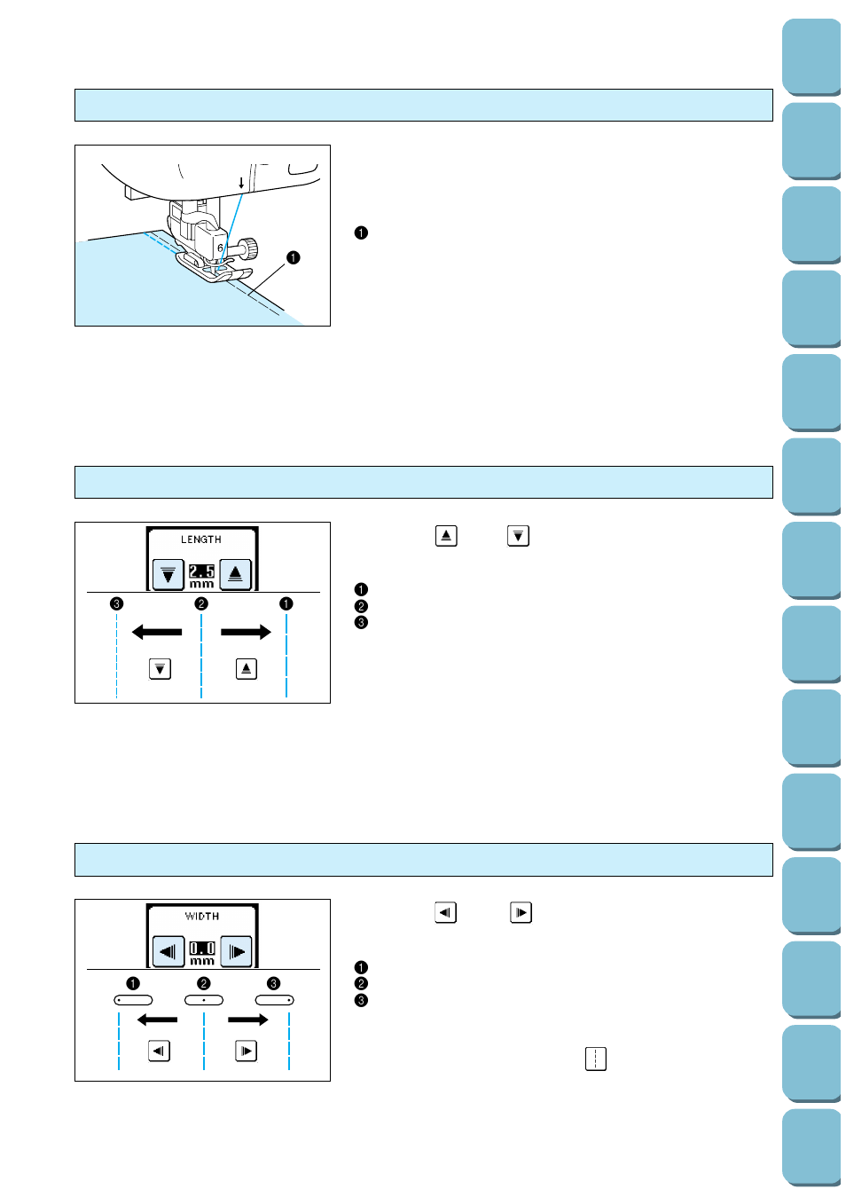 Changing the needle position | Brother PC 8500 User Manual | Page 49 / 196