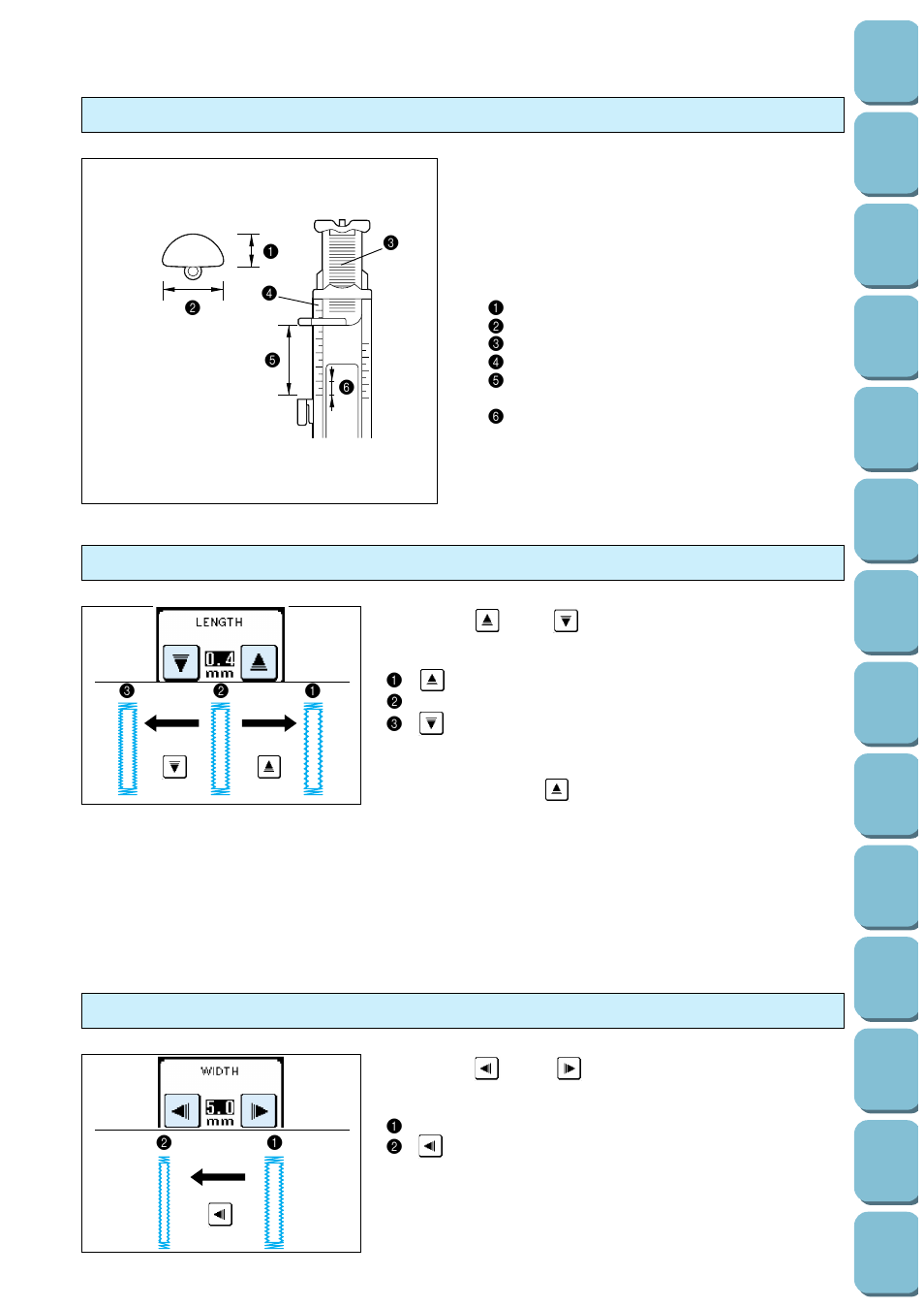 Changing the stitch width | Brother PC 8500 User Manual | Page 60 / 196