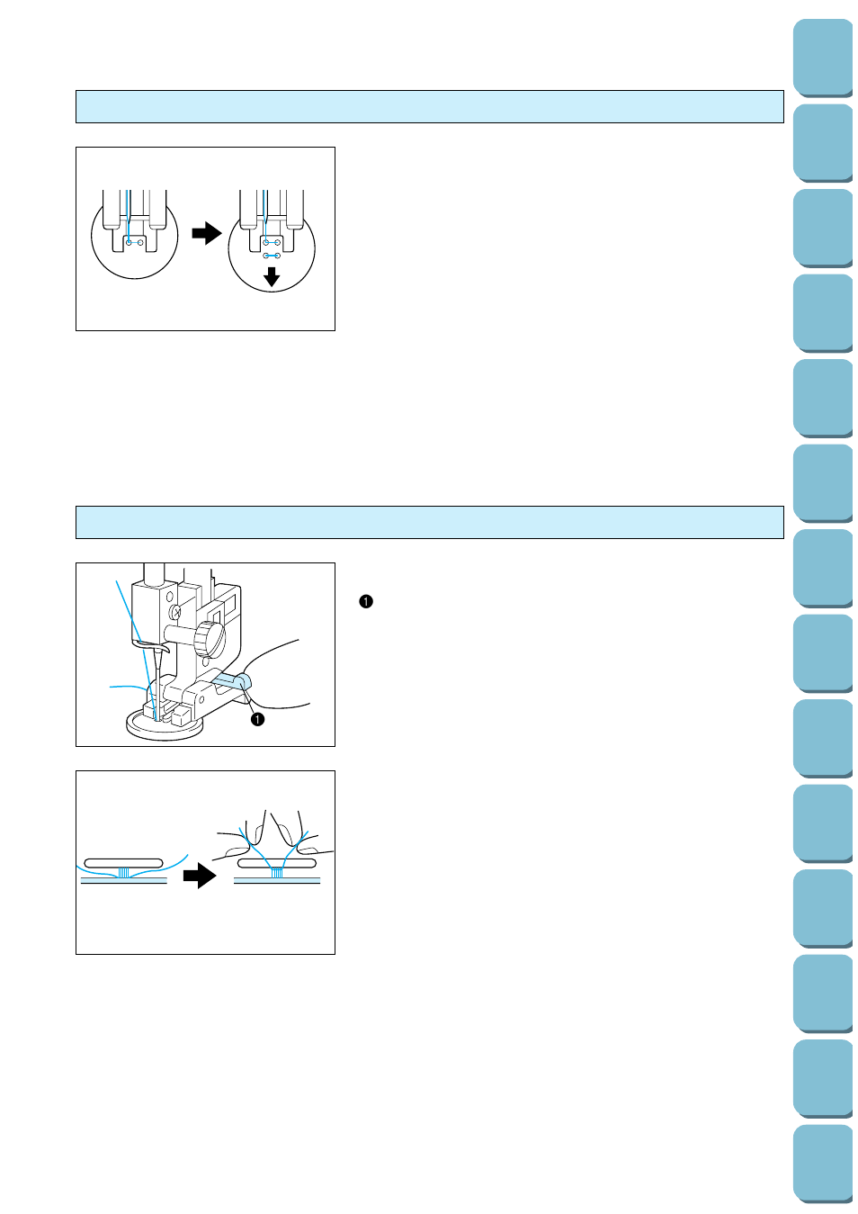 Attaching buttons with four holes, Attaching a shank to the button | Brother PC 8500 User Manual | Page 68 / 196