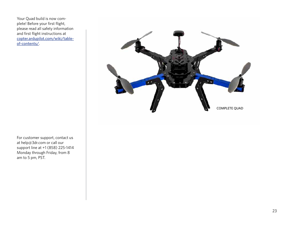 3D Robotics 3DR DIY Quad User Manual | Page 23 / 23