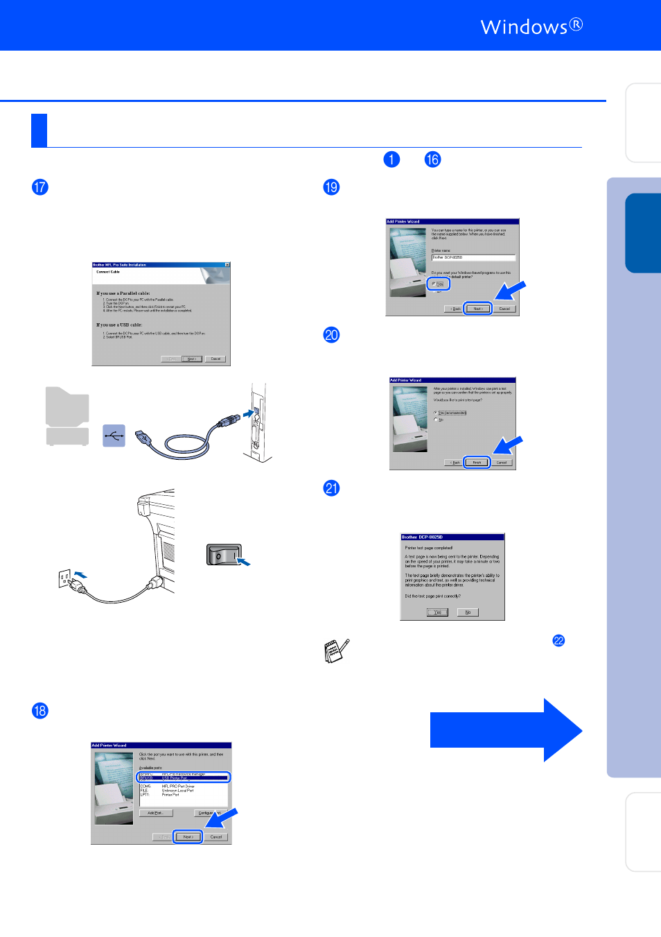 For windows® 98/98se/me users only, For windows, 98/98se/me users only | Step 2, Make sure that you followed the instructions in, On pages 8 - 1 0 | Brother DCP-8025D User Manual | Page 14 / 54