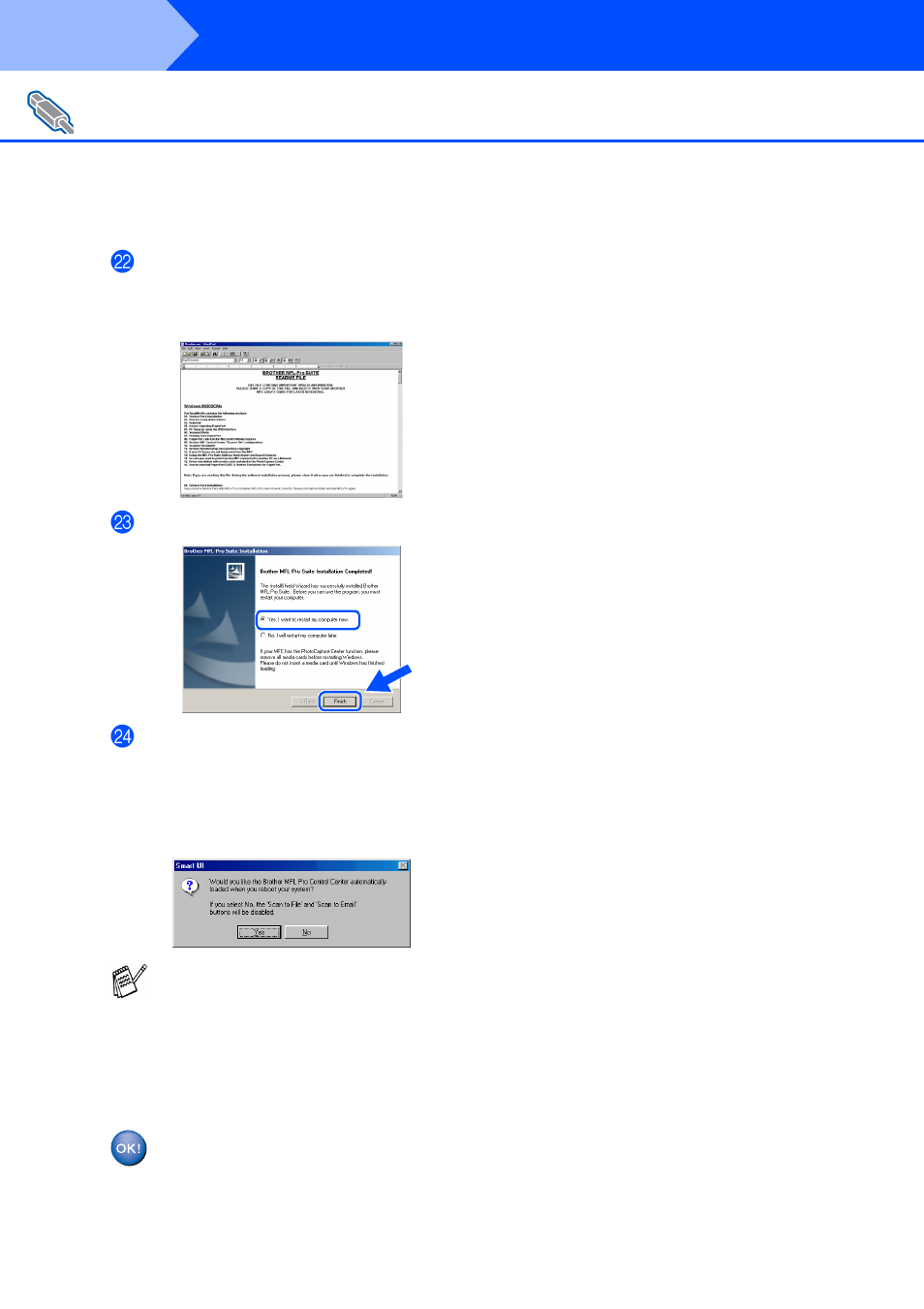 Step 2, Installing the driver & software, For usb interface cable users (for windows | Brother DCP-8025D User Manual | Page 15 / 54