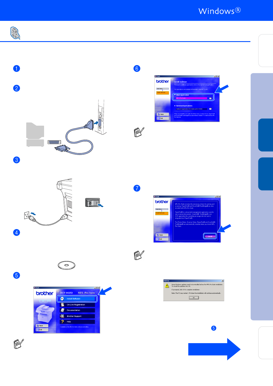 For windows nt® workstation version 4.0 users, For windows nt, Workstation version 4.0 users | Brother DCP-8025D User Manual | Page 34 / 54