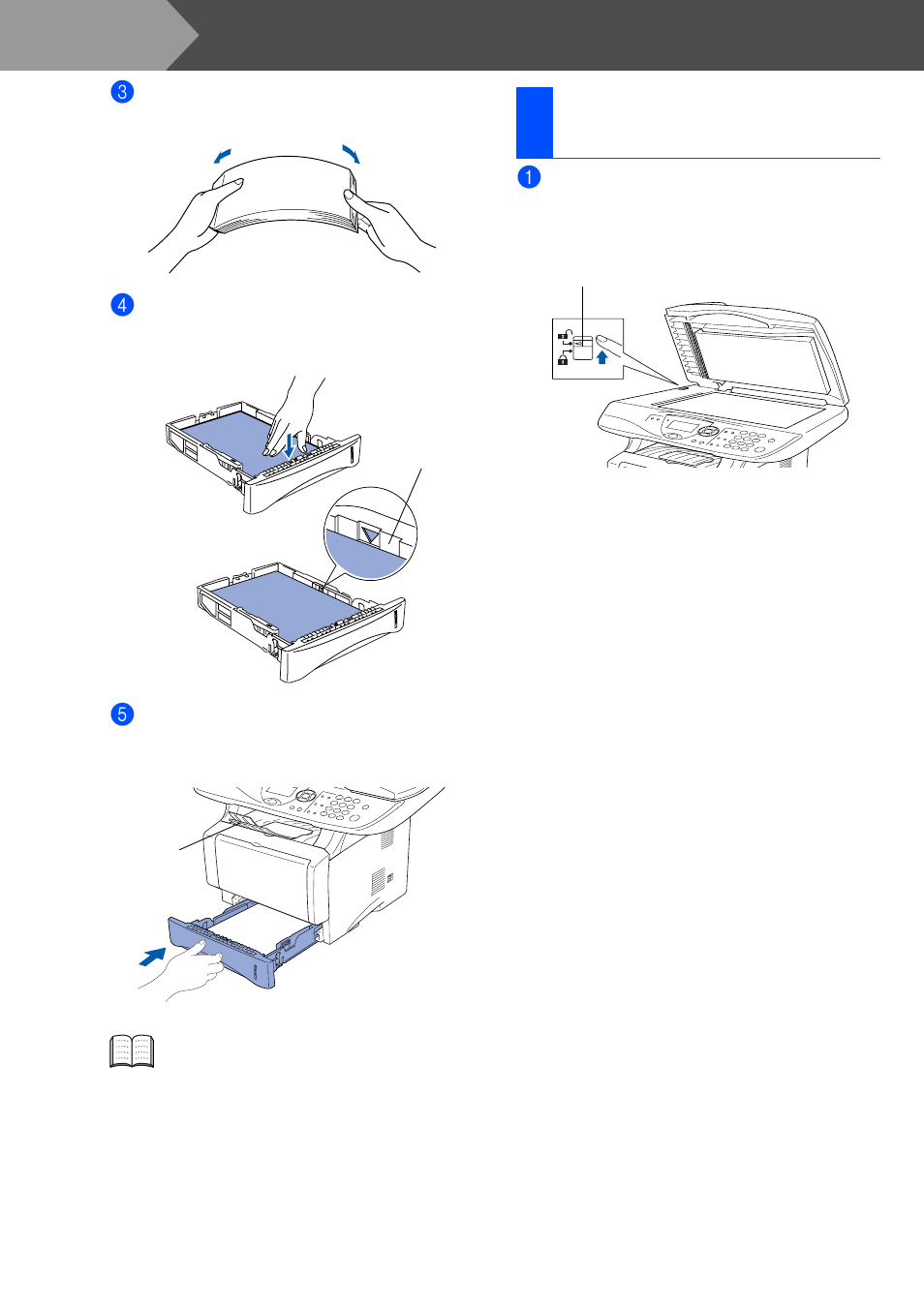 4 release the scanner lock, Release the scanner lock, Step 1 | Setting up the machine, 4release the scanner lock | Brother DCP-8025D User Manual | Page 7 / 54