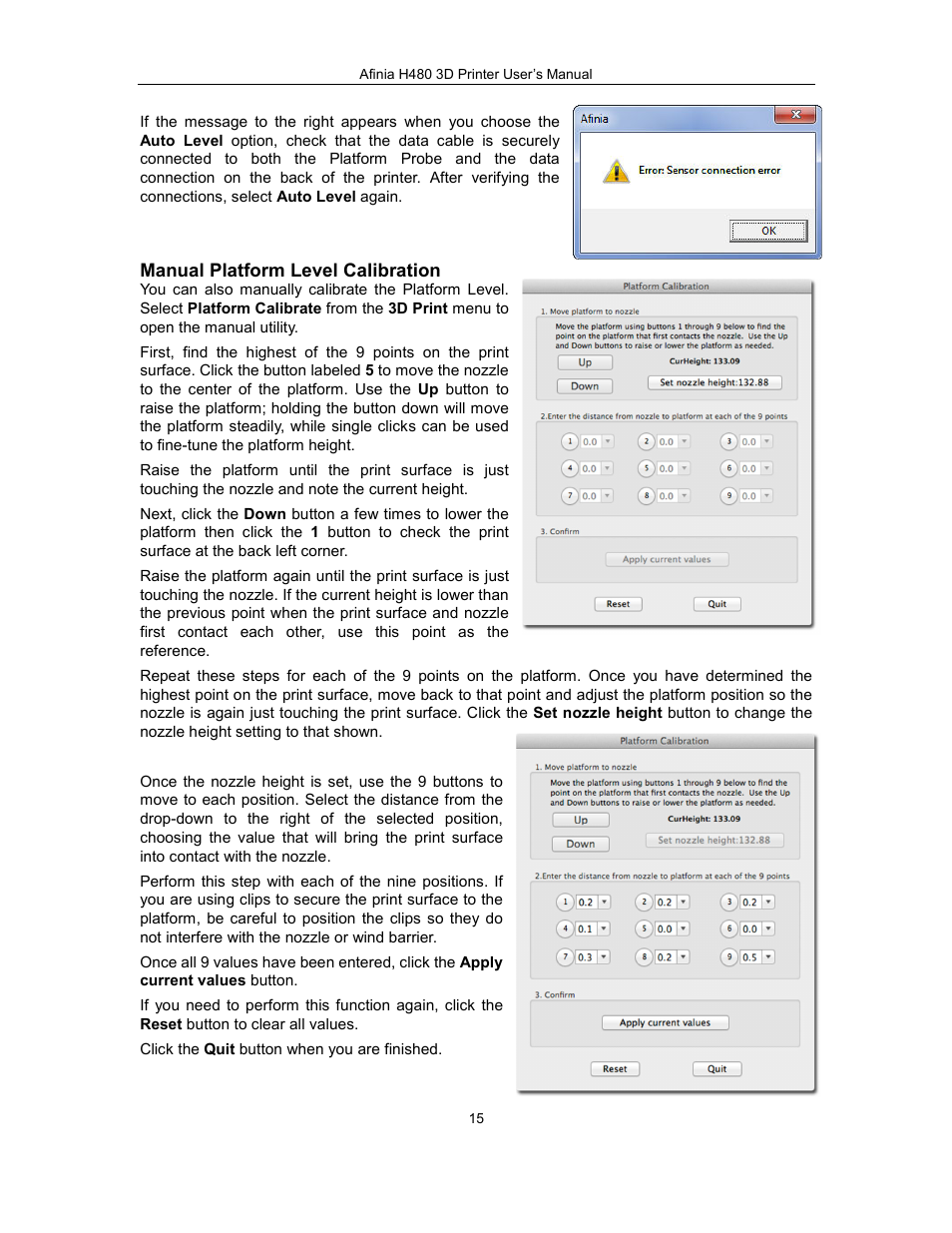 Afinia H480 3D Users Manual User Manual | Page 15 / 43
