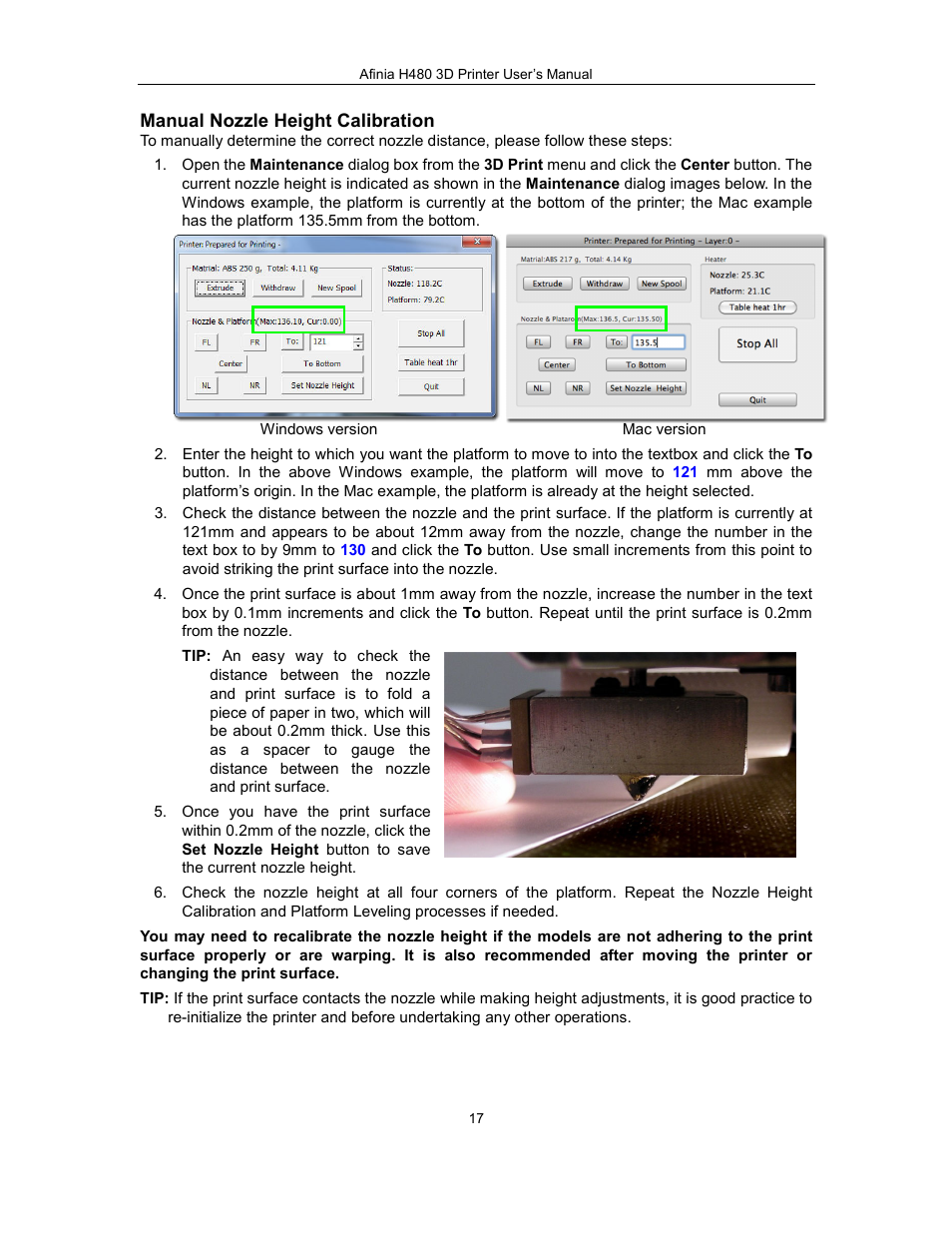 Afinia H480 3D Users Manual User Manual | Page 17 / 43