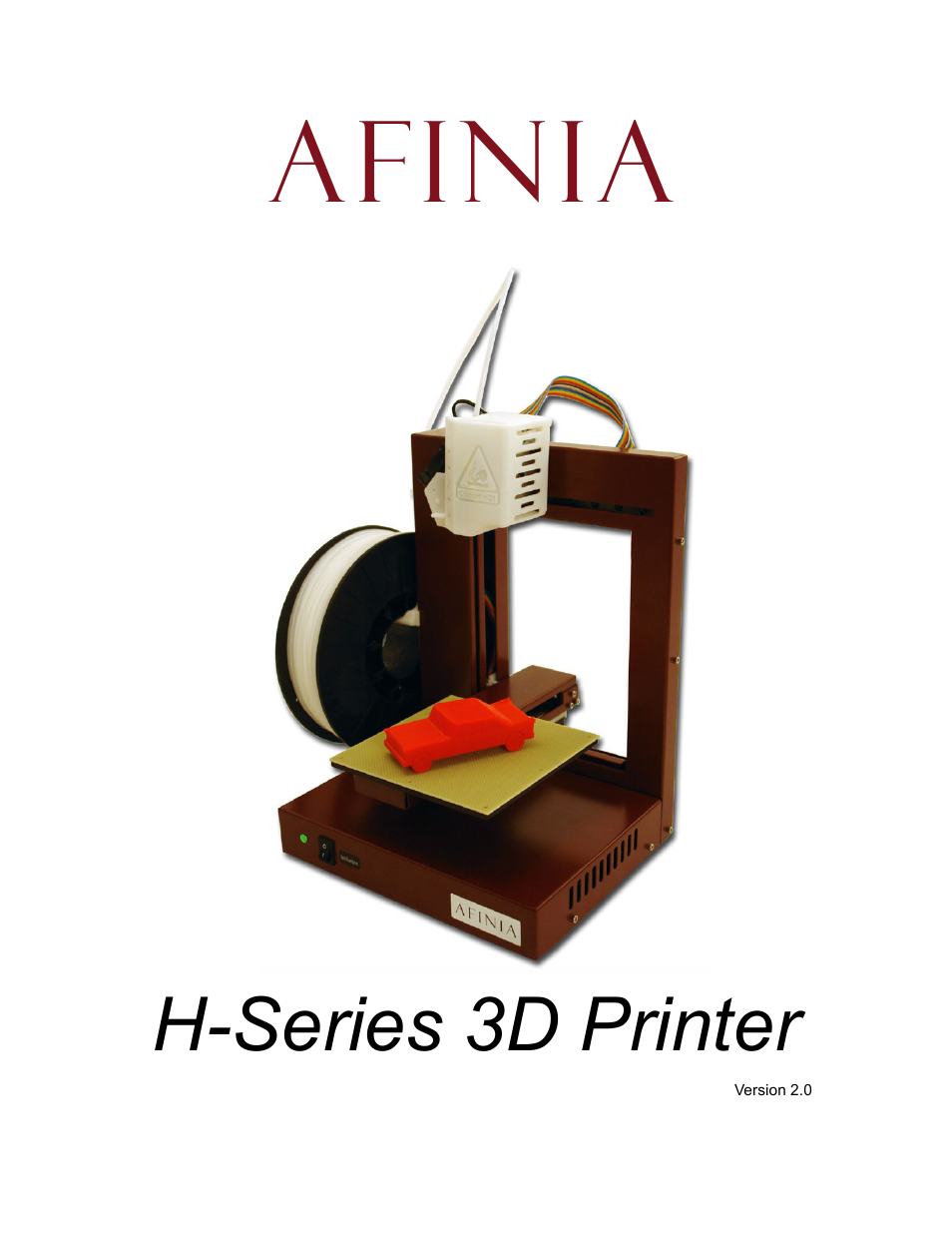 Afinia H479 3D User Manual | 43 pages