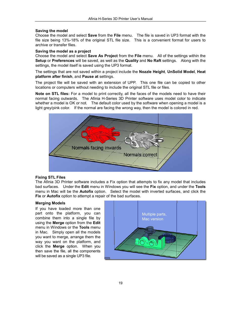 Afinia H479 3D User Manual | Page 19 / 43