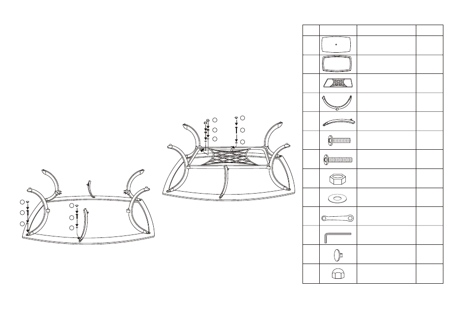 Agio International "Boat-shaped Inlaid Glass Table" User Manual | 1 page