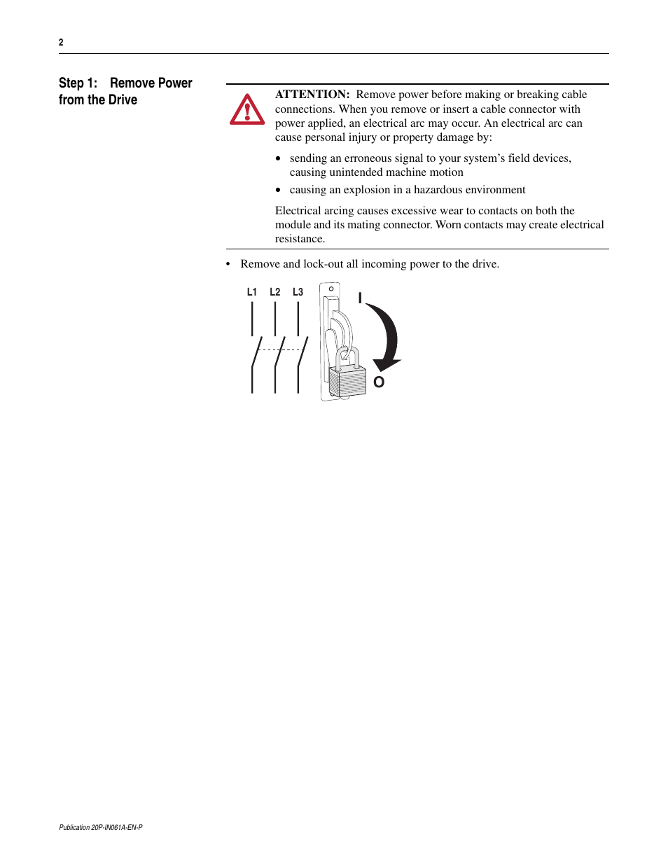 Rockwell Automation 20P PowerFlex DC Drive - Frame D Bimetal Thermostat User Manual | Page 2 / 10
