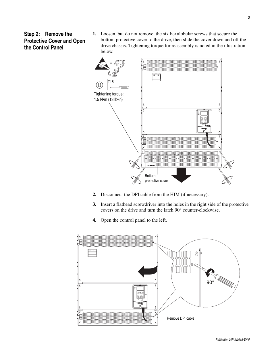 Rockwell Automation 20P PowerFlex DC Drive - Frame D Bimetal Thermostat User Manual | Page 3 / 10