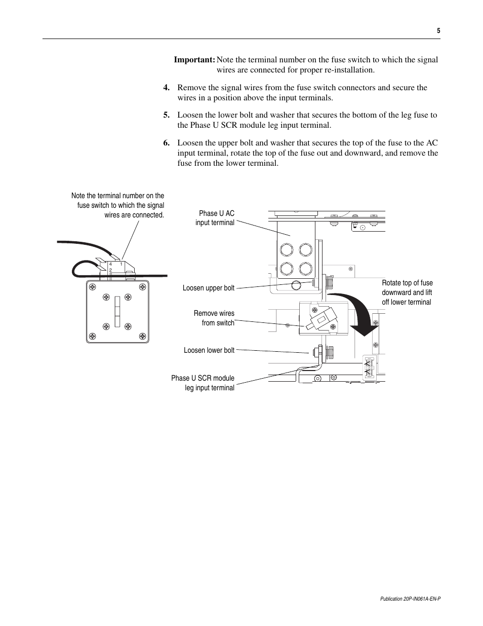 Rockwell Automation 20P PowerFlex DC Drive - Frame D Bimetal Thermostat User Manual | Page 5 / 10