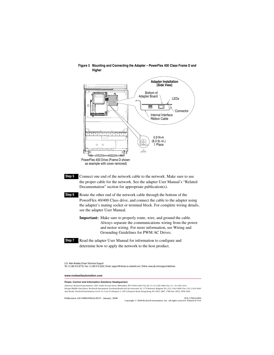 Rockwell Automation 22-COMM PowerFlex 4-Class DSI (Drive Serial Interface) Network Communication Adapter User Manual | Page 4 / 4