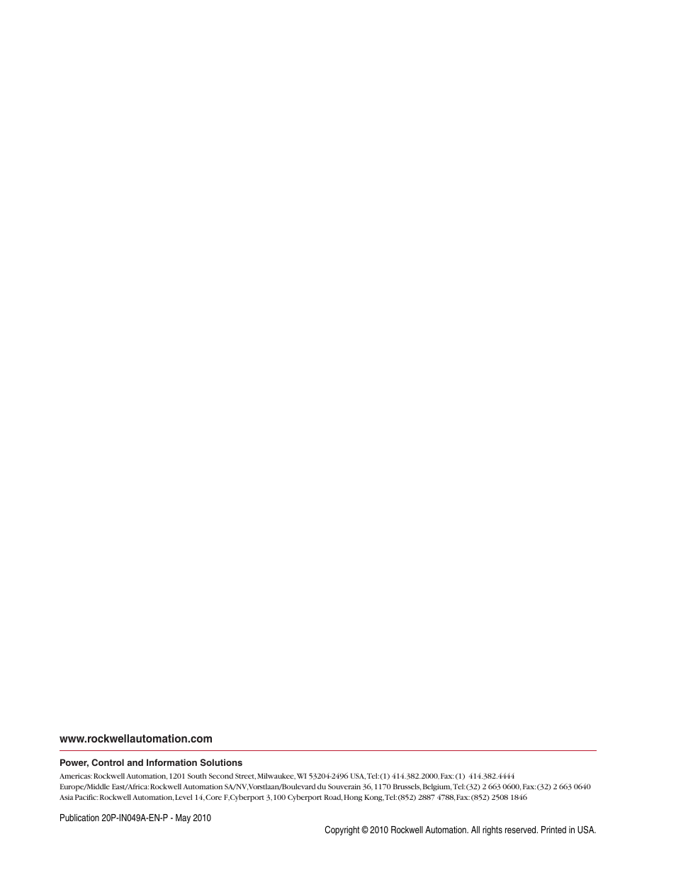 Publication 20p-in049a-en-p | Rockwell Automation 20P PowerFlex DC Drive - Frame D Switching Power Supply Circuit Board User Manual | Page 6 / 6
