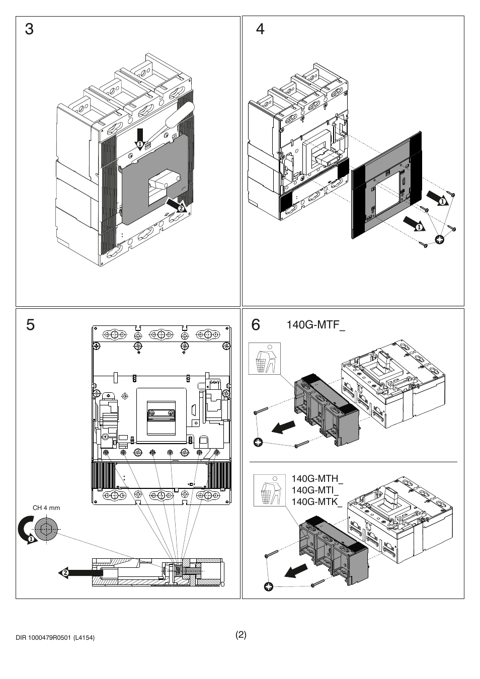 Rockwell Automation 140G-MTFx_MTHx_MTIx_MTKx Trip Unit Installation-140G-M User Manual | Page 2 / 6