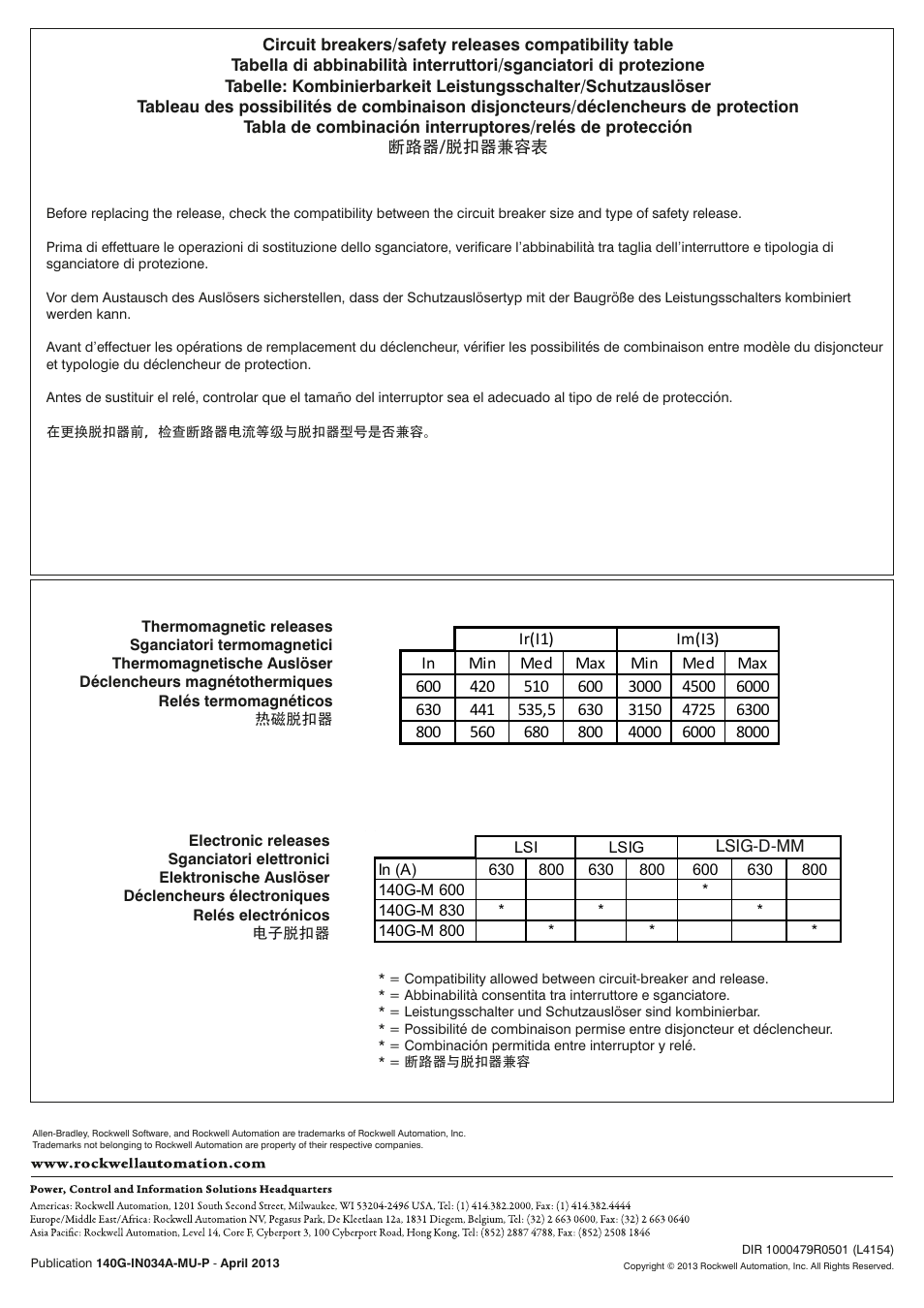 Rockwell Automation 140G-MTFx_MTHx_MTIx_MTKx Trip Unit Installation-140G-M User Manual | Page 6 / 6