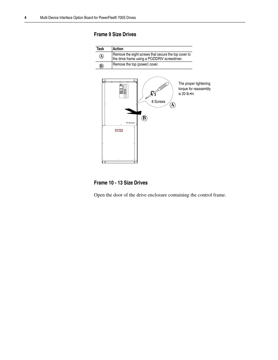 Rockwell Automation 20D-MDI-C1 Multi-Device Interface Option Board for PowerFlex 700S Drives User Manual | Page 4 / 20