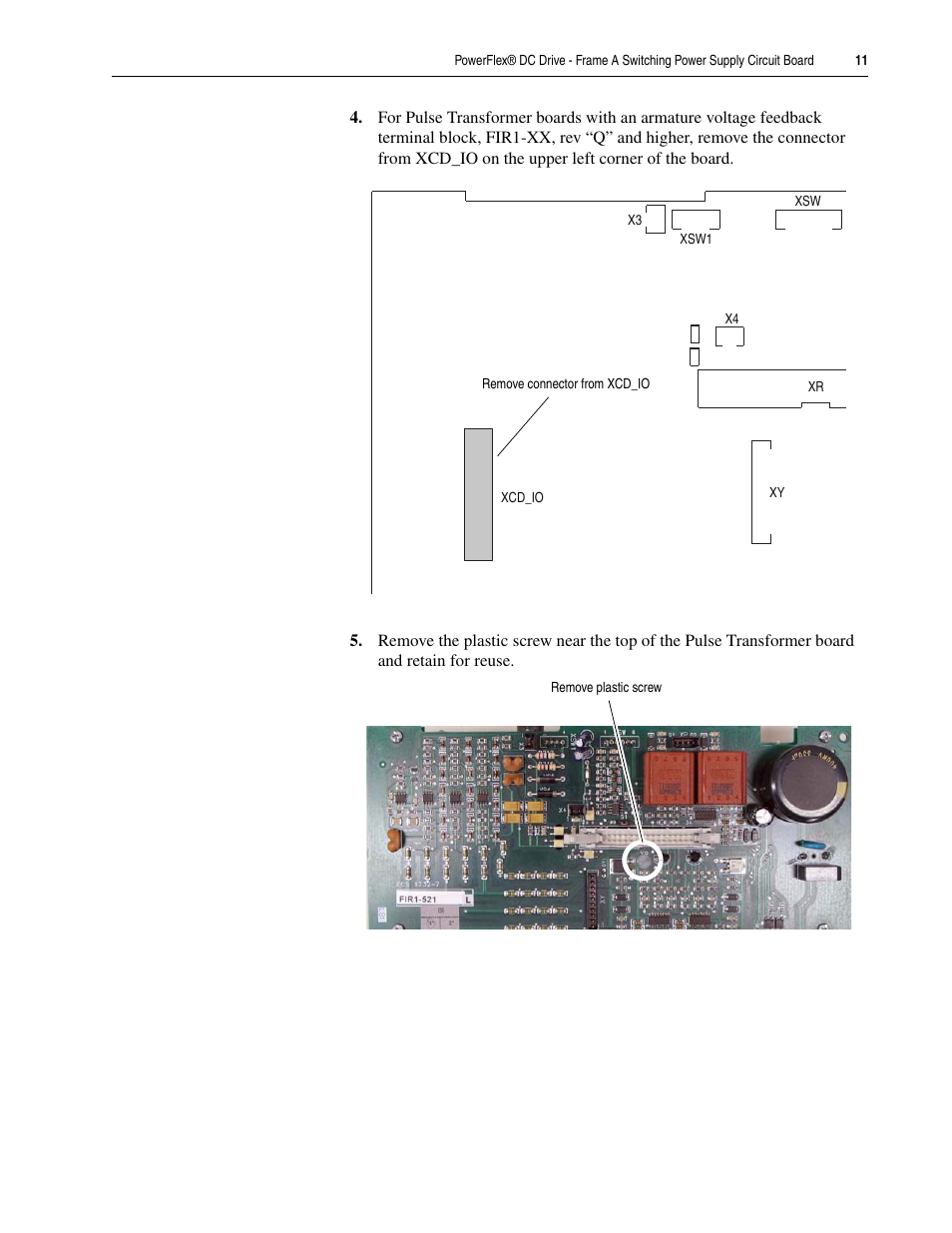 Rockwell Automation 20P PowerFlex DC Drive - Frame A Switching Power Supply Circuit Board User Manual | Page 11 / 16