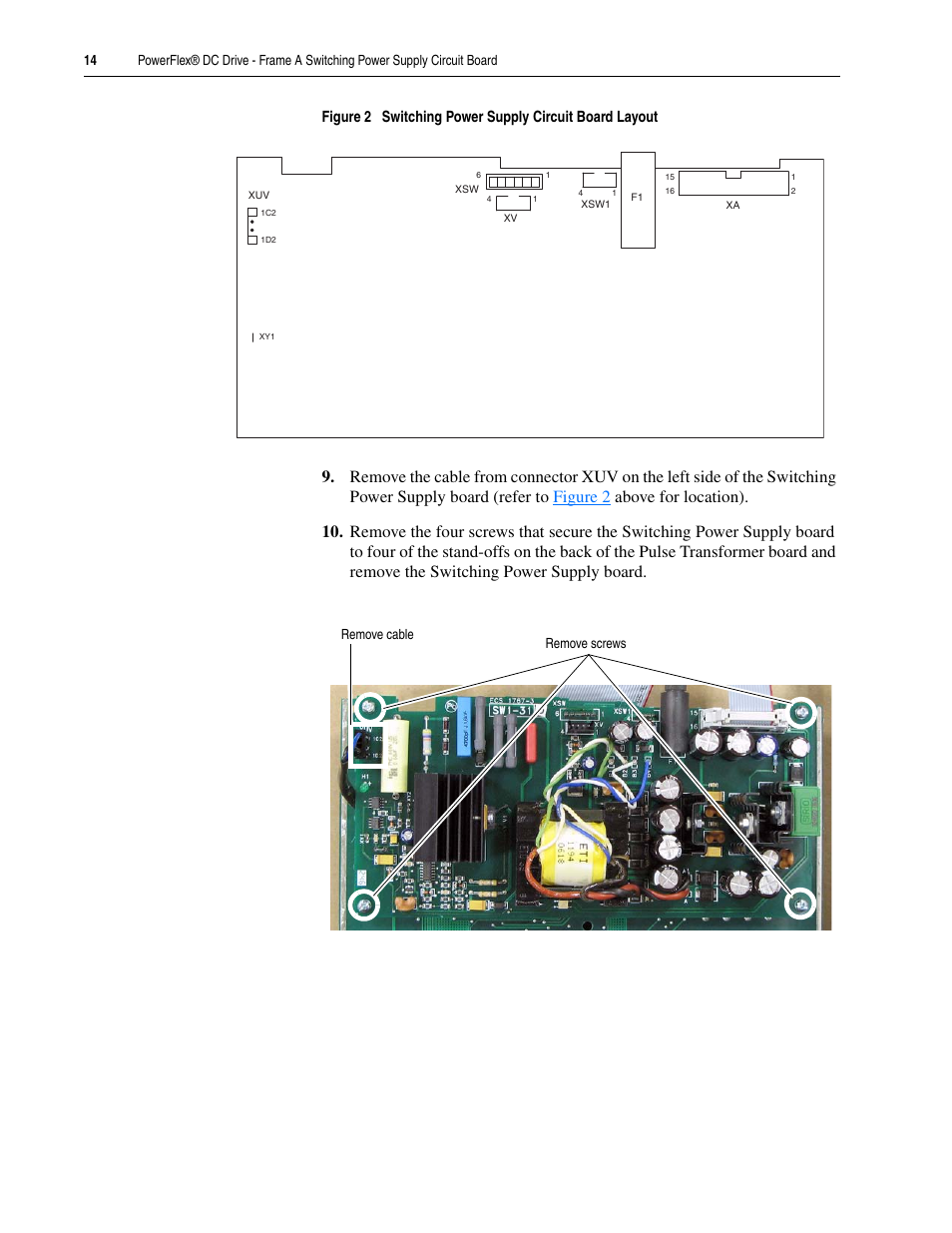 Rockwell Automation 20P PowerFlex DC Drive - Frame A Switching Power Supply Circuit Board User Manual | Page 14 / 16