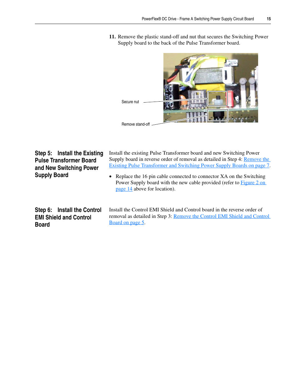 Rockwell Automation 20P PowerFlex DC Drive - Frame A Switching Power Supply Circuit Board User Manual | Page 15 / 16