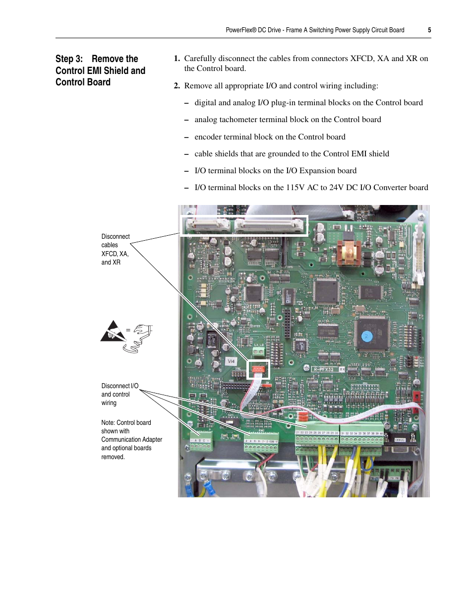 Rockwell Automation 20P PowerFlex DC Drive - Frame A Switching Power Supply Circuit Board User Manual | Page 5 / 16