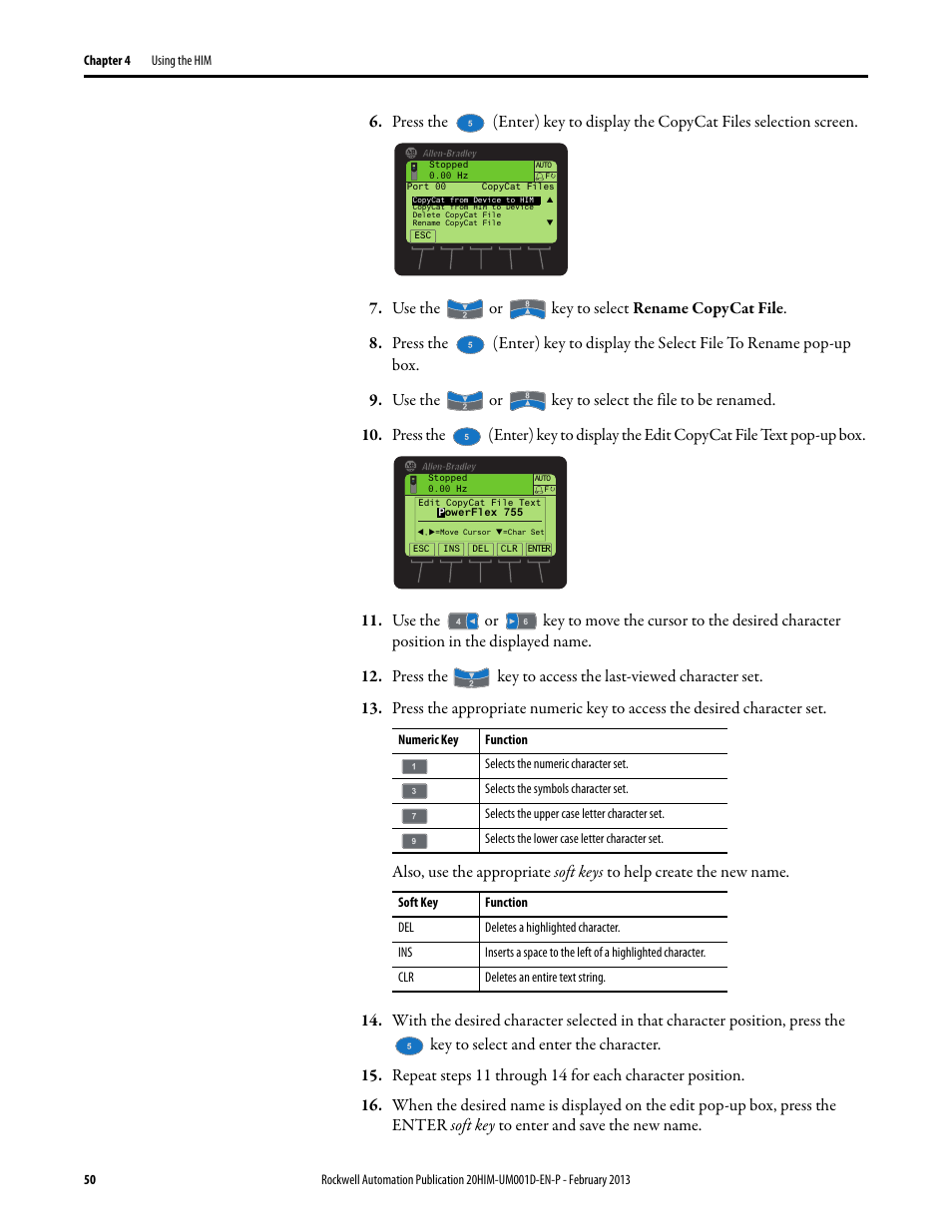 Rockwell Automation 20-HIM-C6S PowerFlex (Human Interface Module) User Manual | Page 50 / 74