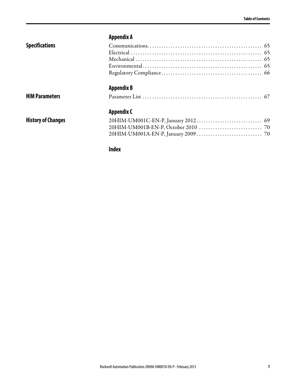 Rockwell Automation 20-HIM-C6S PowerFlex (Human Interface Module) User Manual | Page 7 / 74