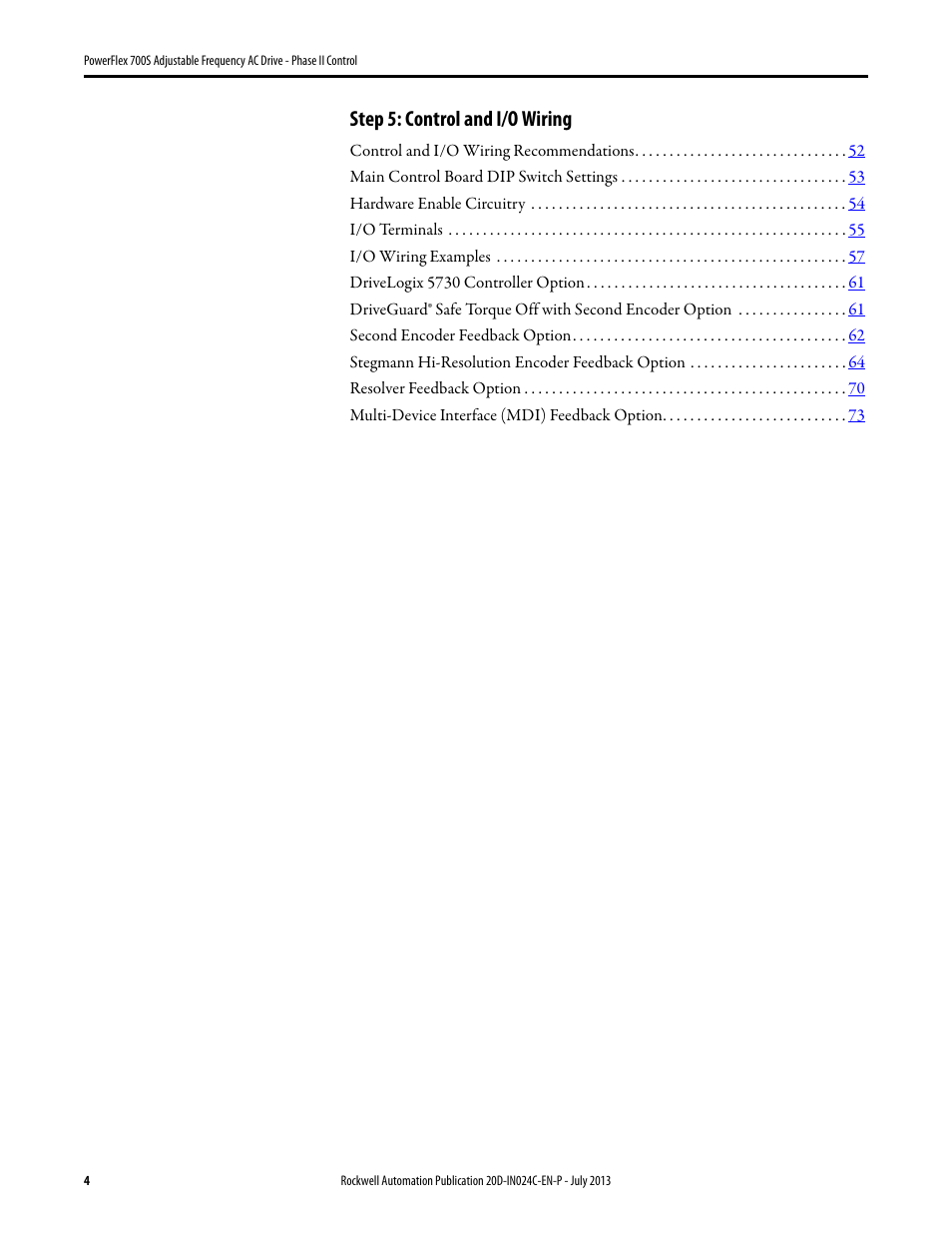 Step 5: control and i/o wiring | Rockwell Automation 20D PowerFlex 700S Phase II Drive Frames 1...6 Installation Instructions User Manual | Page 4 / 80