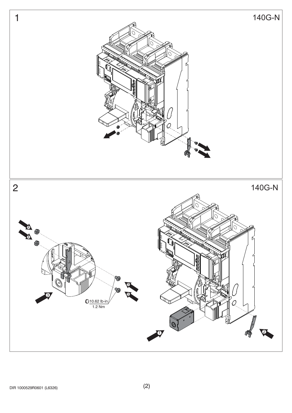 140g-n | Rockwell Automation 140EX-HE1_HE2 Molded Case Circuit Breaker User Manual | Page 2 / 6