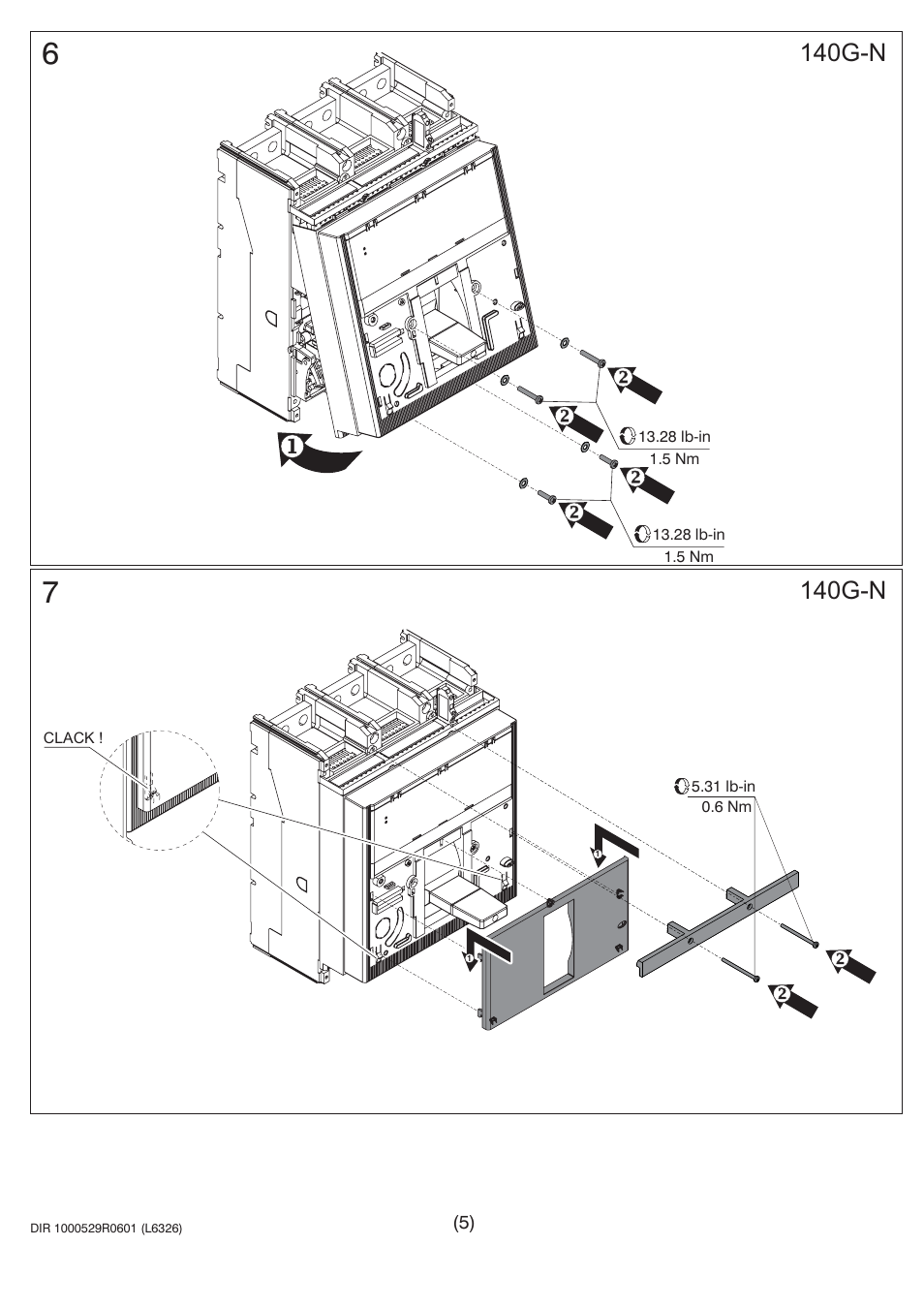 140g-n | Rockwell Automation 140EX-HE1_HE2 Molded Case Circuit Breaker User Manual | Page 5 / 6