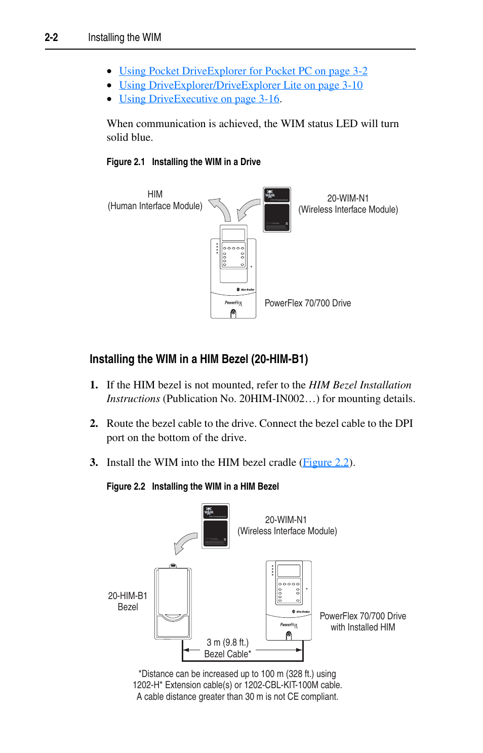 Installing the wim in a him bezel (20-him-b1), Figure 2.1 | Rockwell Automation 7000 DPI Wireless Interface Module User Manual | Page 18 / 92