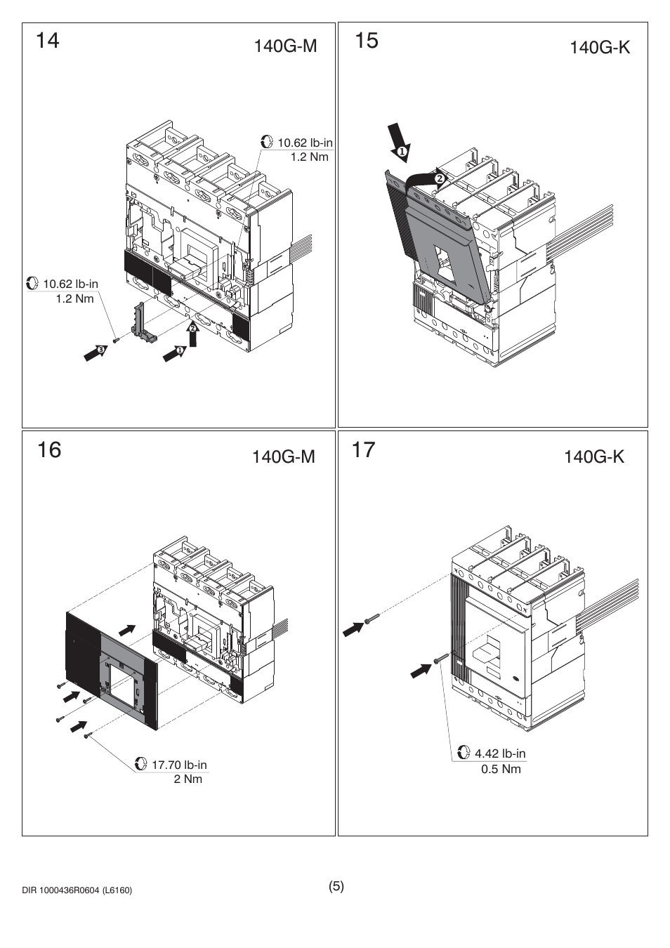 Rockwell Automation 140U H-Frame Circuit Breaker Fixed and Adjustable Thermal Trip User Manual | Page 5 / 7