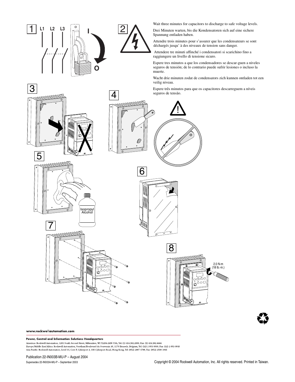 Rockwell Automation 22C PowerFlex 4/40/400 Flange Mount User Manual | Page 4 / 4