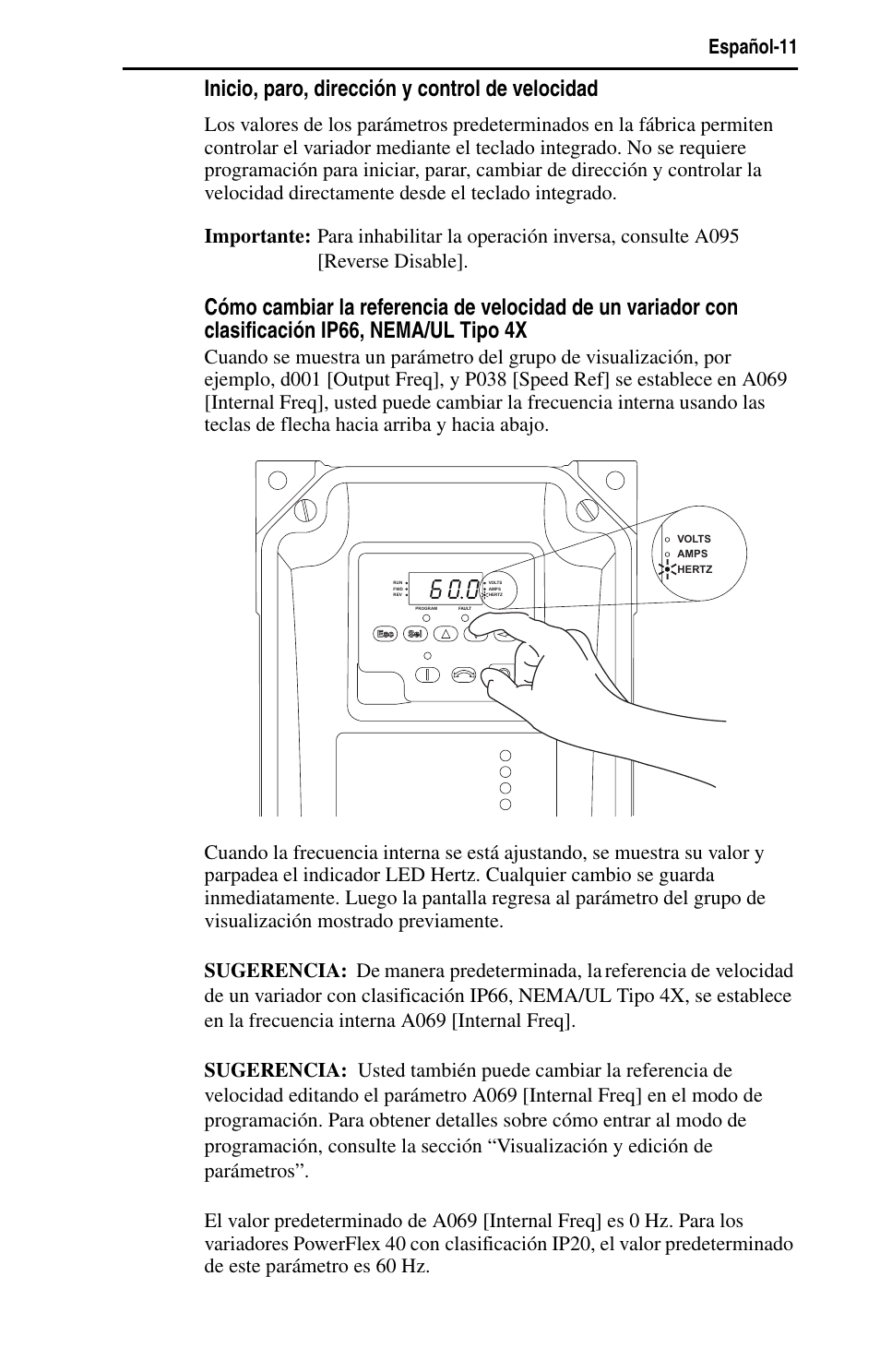 Inicio, paro, dirección y control de velocidad | Rockwell Automation 22B PowerFlex 40 Quick Start FRN 5.xx - 6.xx User Manual | Page 103 / 161