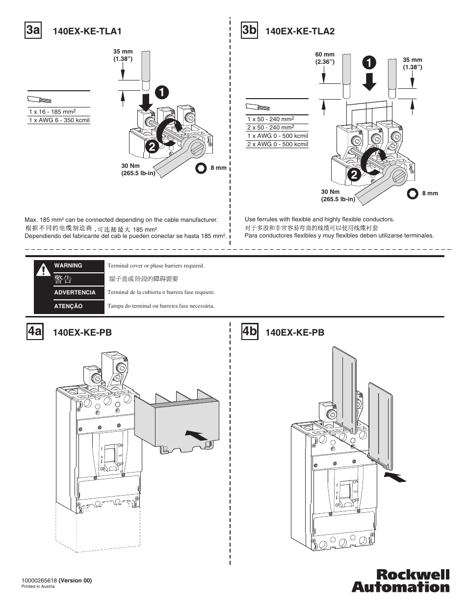 4a 3b 3a 4b | Rockwell Automation 140G-Rx Installation Instruction-140G-R User Manual | Page 2 / 2