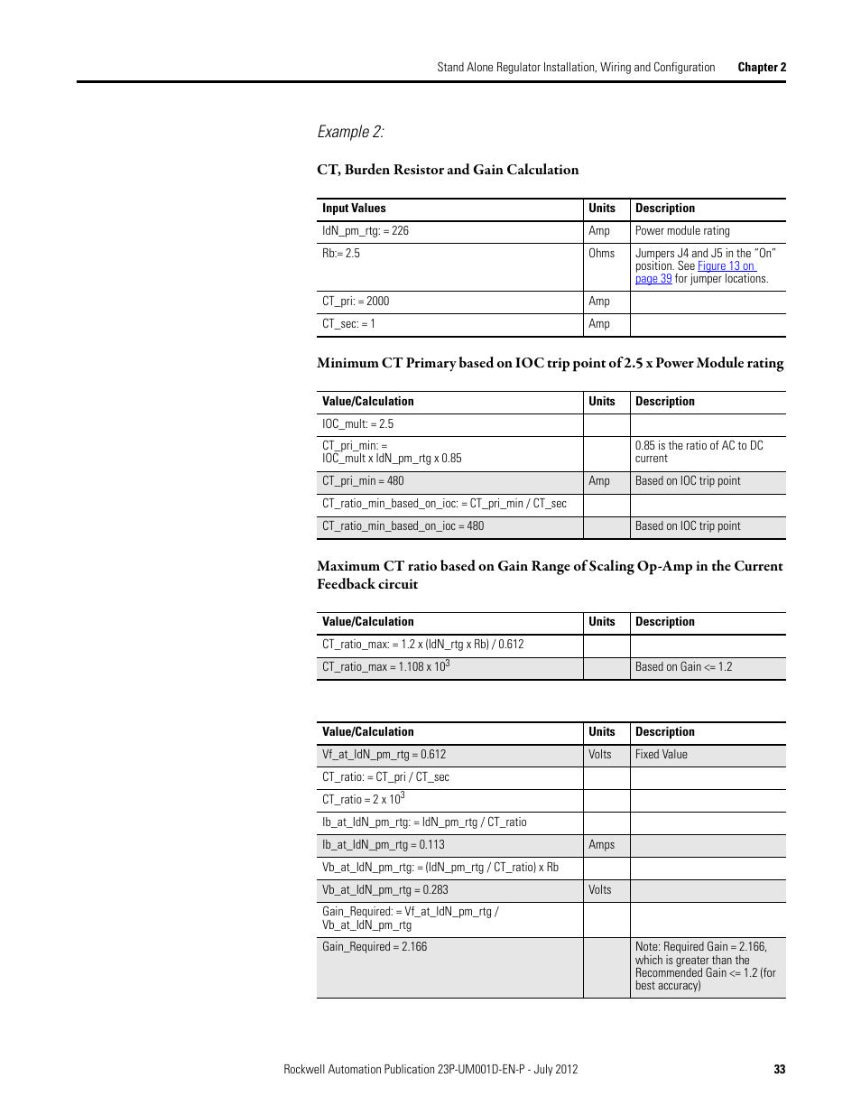 Example 2 | Rockwell Automation 23P PowerFlex DC Stand Alone Regulator and Gate Amplifier User Manual | Page 33 / 90