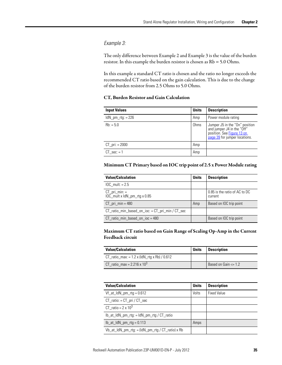 Example 3 | Rockwell Automation 23P PowerFlex DC Stand Alone Regulator and Gate Amplifier User Manual | Page 35 / 90