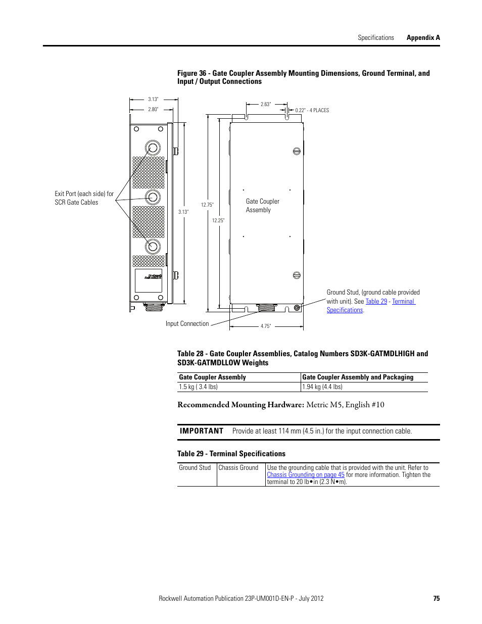 Rockwell Automation 23P PowerFlex DC Stand Alone Regulator and Gate Amplifier User Manual | Page 75 / 90