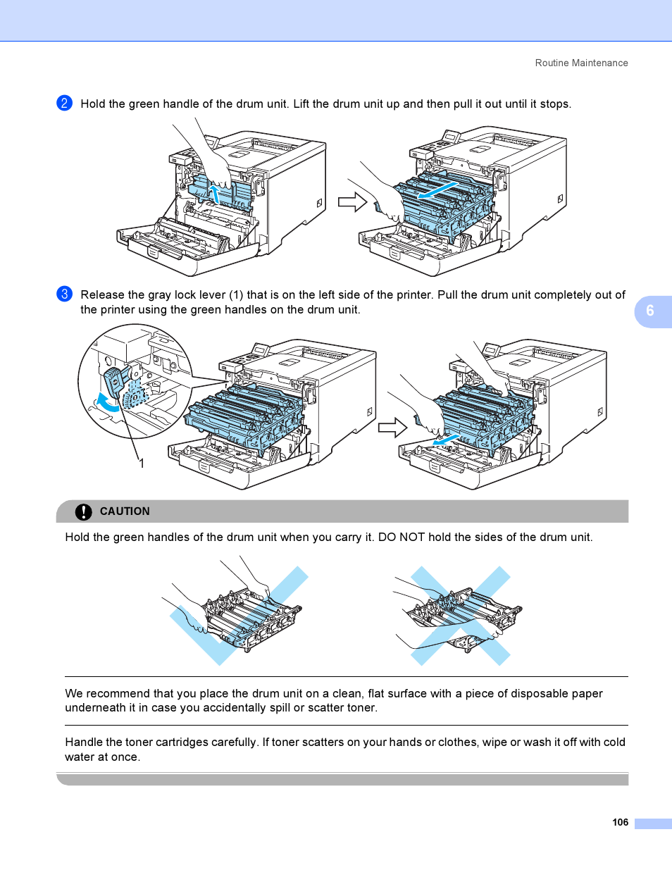 Caution | Brother HL-4050CDN  EN User Manual | Page 115 / 211